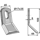 Couteau-Y pour broyeur 100x40mm FERRI 901068 adaptable - Blacksteel©