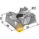 Klemmstück 11 mm für Streuer WELGER – Nachbau  