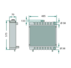 Radiateur pour tracteur CASE 84524C93 adaptable