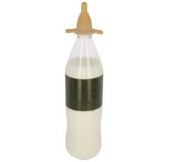 Tétine pour bouteille caoutchouc beige 60 mm