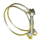 Collier double fil inox en poussant Ø 17 - 21 mm