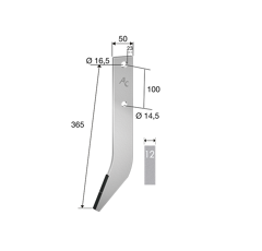 Dent pour butteuse GRIMME DPG0370 adaptable