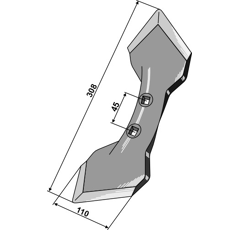 Soc pour cultivateur KONGSKILDE 10115553 adaptable - BlackSteel©