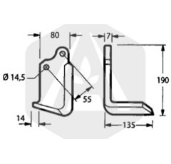 Lame 135 x 80 x 190 mm pour fraise 4818224 adaptable