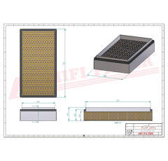 Filtre à air adaptable HIFI FILTER SC11627