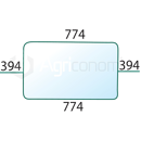 Vitre arrière pour machine agricole RENAULT 6005002917 adaptable