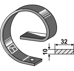 Ressort intérieur 32 x 10 mm pour cultivateur MARSK-STIG 3000301 adaptable