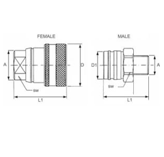FASTER - M18 x 150 Hydraulikstecker
