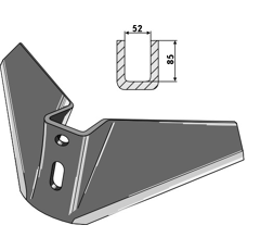 Soc à ailettes 420 mm pour cultivateur QUIVOGNE adaptable - Blacksteel©
