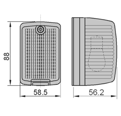 Feu clignotant pour chargeur télescopique MERLO 0008207921 adaptable