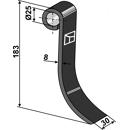 Fléau pour broyeur 183x30mm BECCHIO & MANDRILE  adaptable - Blacksteel©