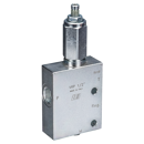 Druckminderventil direktgesteuertAnschlussgewinde 1/2", max. Volumenstrom 30 l/min.Einstellbereich 10-60 bar, max. Druck 350 bar, Verstellsicherung mit Kontermutter und Hutmutter  VRP121060