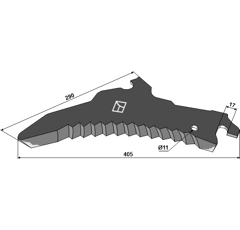 Ladewagenmesser für PÖTTINGER 00434100 Nachbau