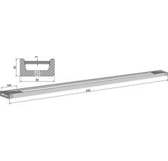 Barra para esparcidor FORTSCHRITT 1410280654 adaptable
