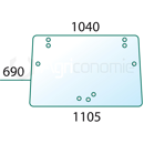 Pare-brise pour machine agricole JOHN DEERE ER047354 adaptable