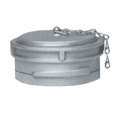 Bouchon pour raccord pompier avec verrou et chaîne ø 50 mm aluminium
