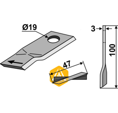 Couteau pour faucheuse NIEMEYER 570414 adaptable - Blacksteel©