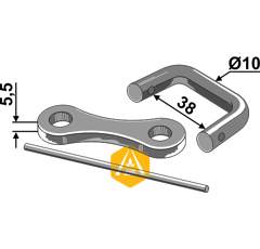 Raccord Ø 10 x 38 mm pour chaîne à épandeur adaptable