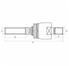 Rotule de direction axiale pour tracteur FENDT F816300100060 adaptable