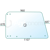 Vitre de porte D/G pour machine agricole DEUTZ 04366138 adaptable