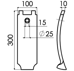 Déflecteur pour déchaumeur GOIZIN 70151 adaptable