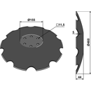 Gezahnte Scheibe, mit flachem Ansatz,Ø 460 mm Kuhn Nachbau
