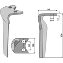 Kreiseleggenzinken - links RH115DEL Amazone Nachbau