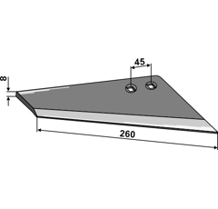 Aileron droite pour RABE 6342.12.12 adaptable - BlackSteel©