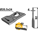 Couteau gauche pour faucheuse JF-STOLL 13800021 adaptable - Blacksteel©