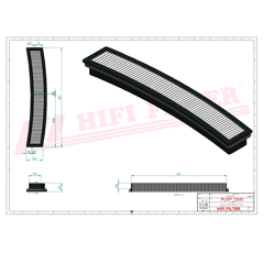Filtre habitacle pour machine agricole SC 90415