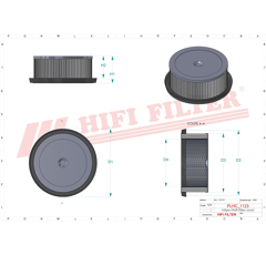 Filtre hydraulique adaptable HIFI FILTER SH52438