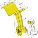 Support à disque renforcé avant 100 x 100 mm adaptable - BlackSteel©