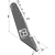Soc sous soleur - droite pour décompacteur LEMKEN 3513300 adaptable - Blacksteel©