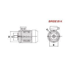 Bride pour moteur P80 modele B14 | ELK MOTOR
