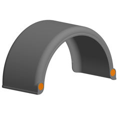Garde boue pour remorques et engins agricoles DUNLOFLEX 1660x330 R33165 - Vendu par 2