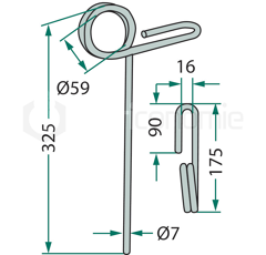 Peigne pour semoir KUHN 53043900 adaptable
