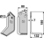 Lame droite 180 mm pour fraise rotative HOWARD 103901 adaptable