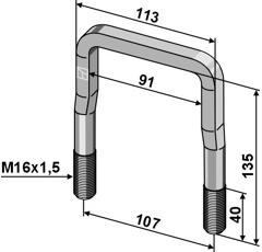 Bügelschraube - M16x1,5 - Mehrere Marken