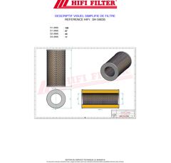 Filtre hydraulique adaptable HIFI FILTER SH59035