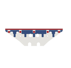 Contre-sep court avec plaquettes et rechargement carbure pour charrue KVERNELAND KK073608 adaptable - BlackSteel©