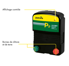 Electrificateur P5 multifonctions 230V + 12V | PATURA
