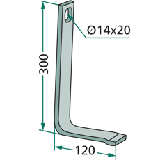 Ressort de renforcement 300 x 120 mm pour semoir AMAZONE adaptable