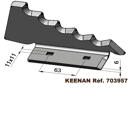Section trémi D 207 x 85 x 6 mm pour mélangeuse KEENAN 703957 adaptable