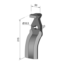 Lame pour fraise- rotavator PEGORARO 3557640212753 adaptable