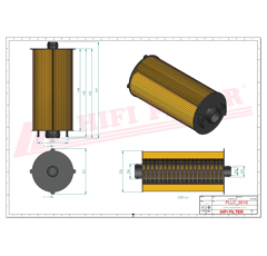 Filtro de aceite HIFI FILTER SO8034 Adaptable