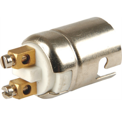 Lampenfassung, 2 polig, MetallSchraubanschlüsse, Durchmesser 17mm, Sockelausführung BA15d Herth + Buss 85785103