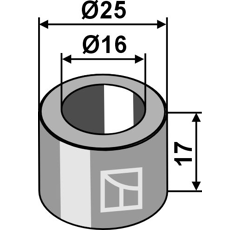Entretoise 17x16 pour broyeur BOISSELET adaptable - Blacksteel©