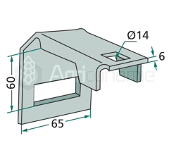 Bride de fixation VÄDERSTAD 400528-1 adaptable 