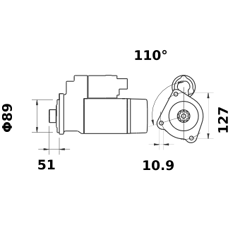 Démarreur MAHLE LETRIKA 12 V - 2,7 kW / MS 267