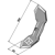 Soc 260 x 95 mm pour cultivateur adaptable